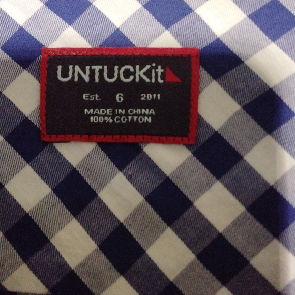 Untuckit bottom dawn shirt long sleeve blue and white size available 4 and 6 - Picture 5 of 7